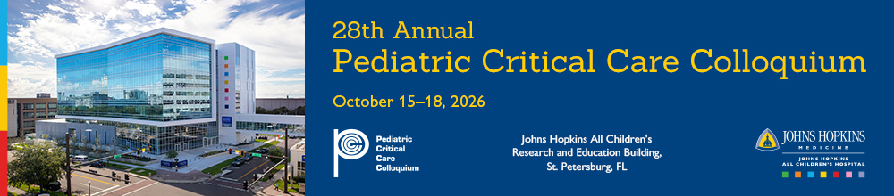 JHACH 28th Pediatric Critical Care Colloquium Banner